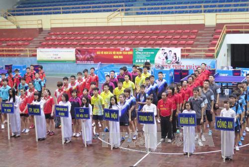 Gần 80 vận động viên tham dự Giải bóng bàn các đội mạnh toàn quốc năm 2015